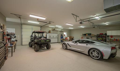 40 x 30 oversized garage with 3 entry doors (1 in the rear of the garage ) , propane furnace ,1/2 bath ,epoxy flaked floor