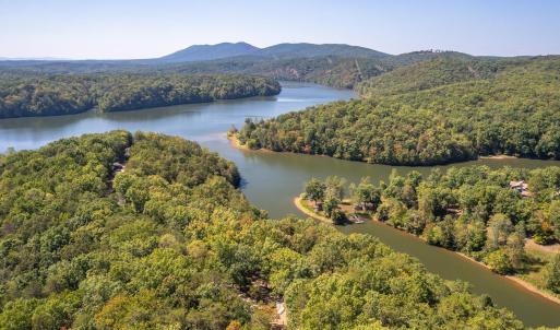 Drone view of the lake area