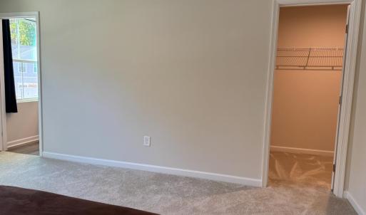 Bathroom door on L, Closet door on R