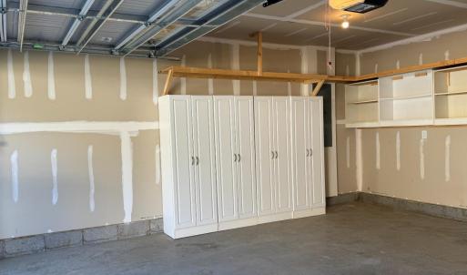 The seller added cupboards and shelves for convenient storage