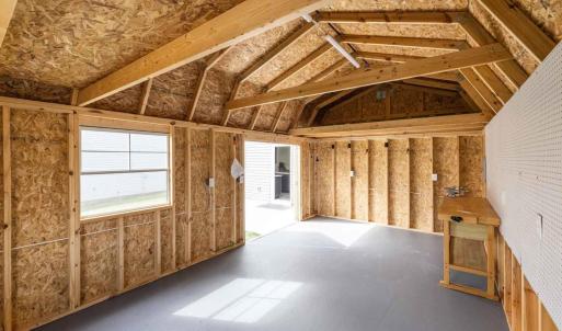 The brand new shed measures 19'Lx11'W