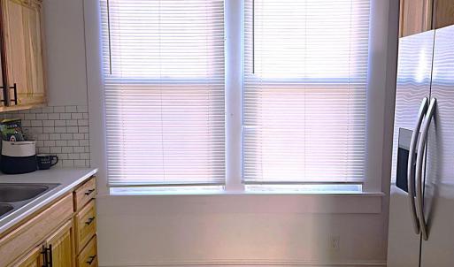Double hung windows for light/ translucent  shades for  light and privacy