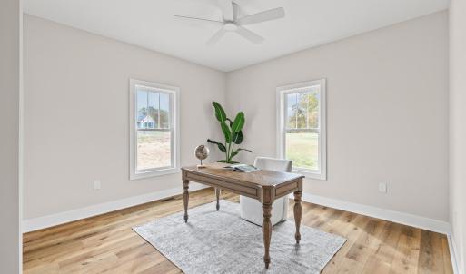 Bedroom #2 left of second full bathroom