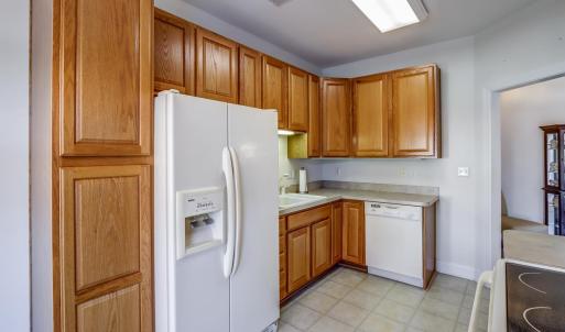 Kitchen view into foyer
