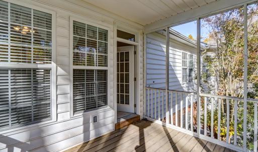Screen porch view into great room