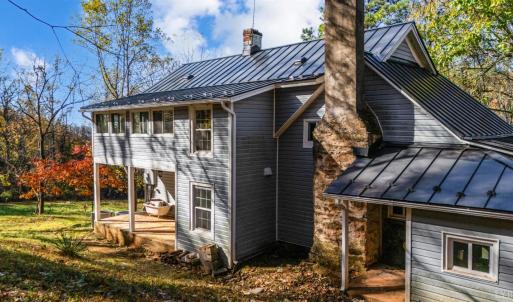 Back of home covered porch