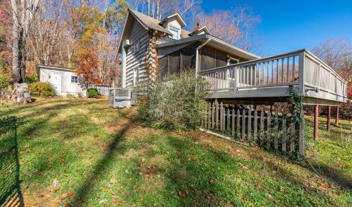 Lake Side view of Deck and Screen Porch