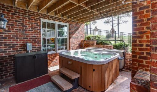 Hot tub under covered deck!