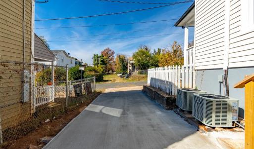 New concrete off-street parking spot