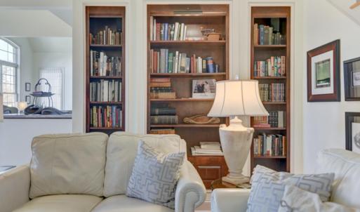 Pick up a book, read and  relax!! Custom built-ins