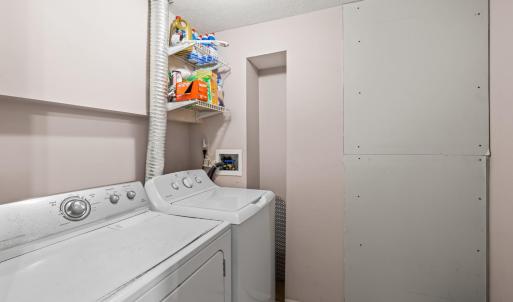 Basement laundry area