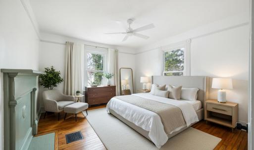 Virtually staged bedroom