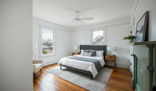 Virtually staged bedroom