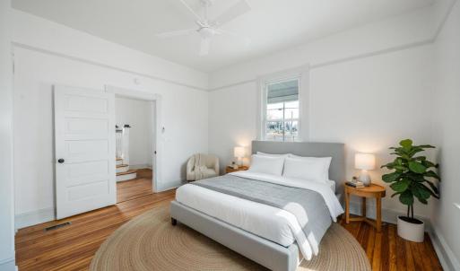 Virtually staged main level bedroom