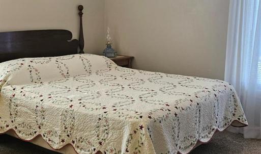 Guest bedroom on front right corner of home