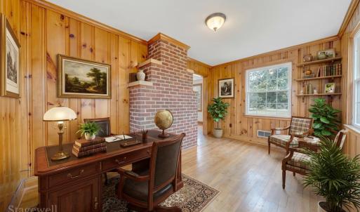 Virtually staged office space off Living Room