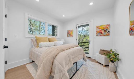 Private outdoor space accessible from both bedrooms on the upper level!