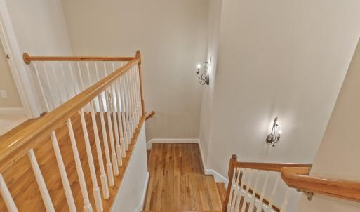 Grand staircase leading up to second floor