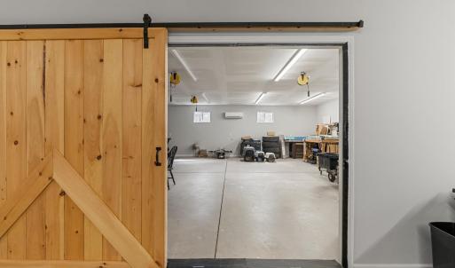 Workroom access from garage