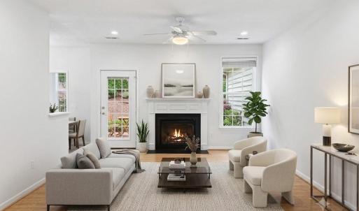 Virtually staged living room