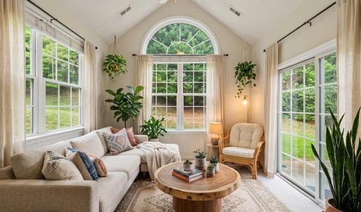 Virtually staged sunroom