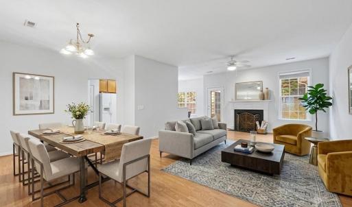 Virtually staged great room