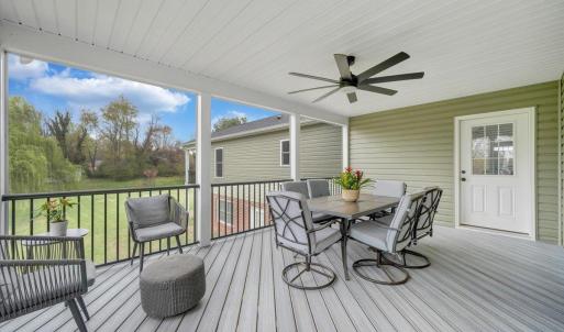 Screened porch with trex flooring