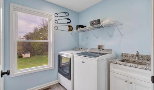 Separate laundry room in the addition