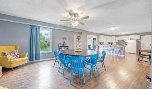 Open concept with the family room opening to the kitchen