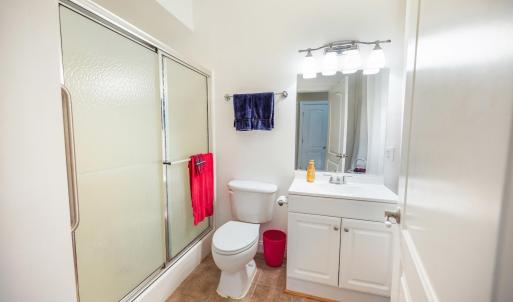 Terrace level full bath with laundry hook ups