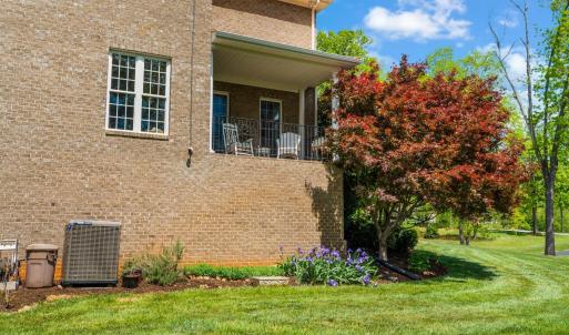 View of private veranda off of the main level family room