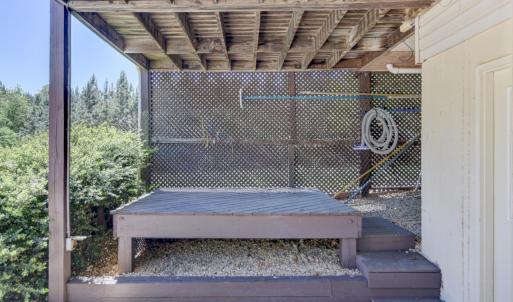 Platform build for hot tub placement if desired.