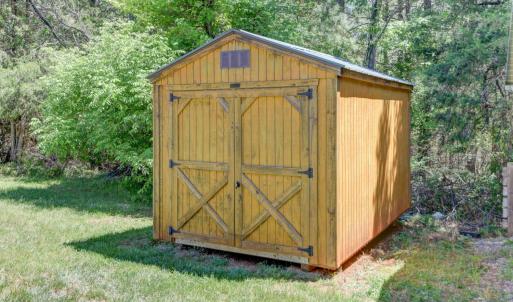 Storage shed conveys as is