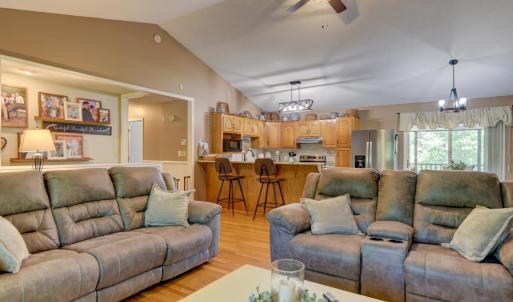 Open floor plan in an older well built home