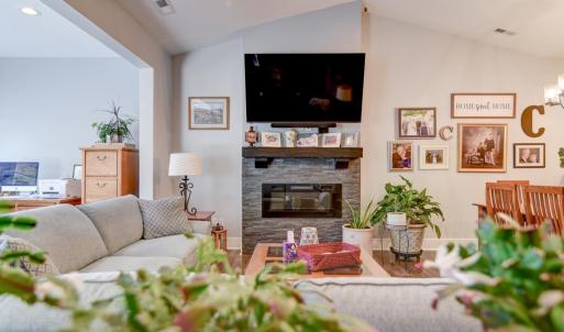 Great Room with Electric Heating Fireplace