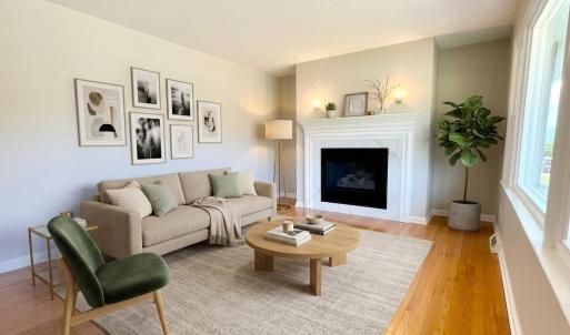 Virtually staged living room