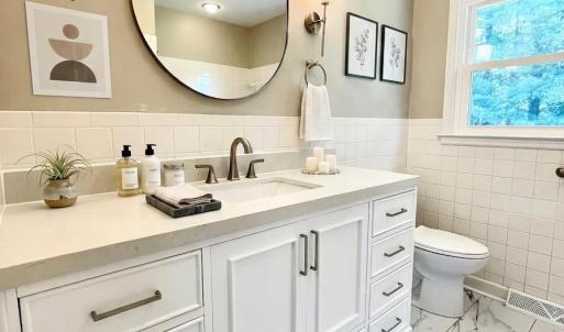 Virtually staged bathroom