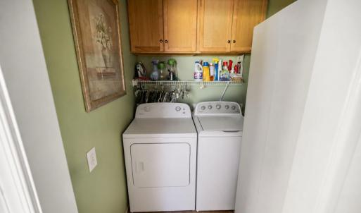 Spacious laundry closet