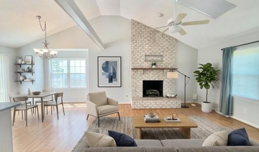 Virtually staged great room