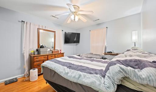 Bedroom 2 can fit a California King sized bed