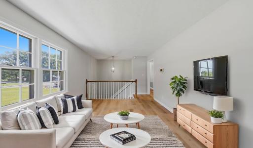 Virtually staged living room.