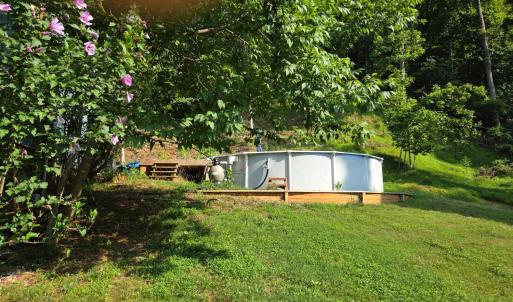 Above ground pool with deck