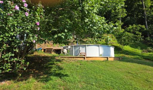 Above ground pool with deck