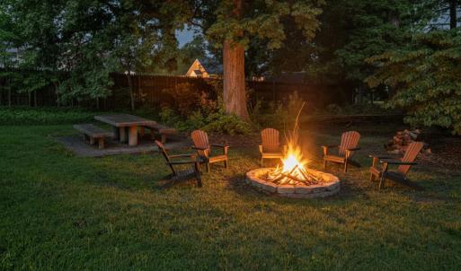 Virtual Fire by the picnic table