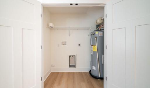 Washer and dryer closet.