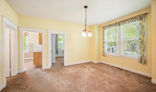spacious dining room