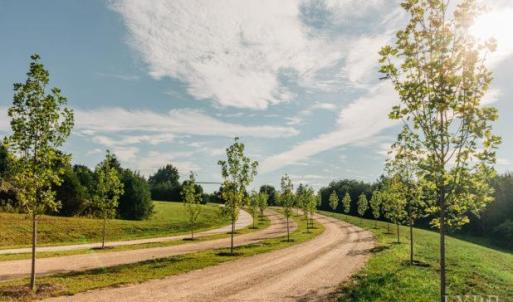 The entrance to the Poplar Forest Parkway is located at the intersection of Enterprise Drive and Paulette Circle.