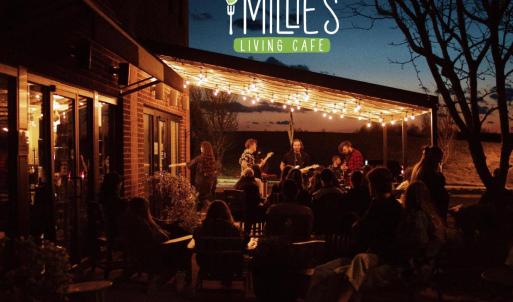Healthy living steps away at Millie's Living Cafe. This locally loved, plant-based café serves fresh smoothies, cold-pressed juices, colorful smoothie bowls, salads, wraps, and other nourishing favorites in a welcoming atmosphere.