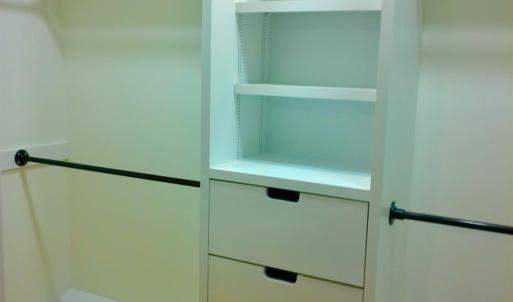 Custom closet in main bedroom