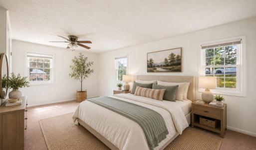 Virtually Staged Main Level Primary Bedroom